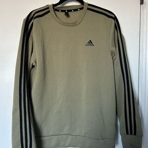 Adidas Men's Khaki Crewneck Sweater